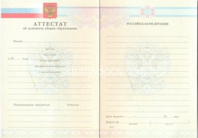Аттестат за 9 класс 2007-2010 в 