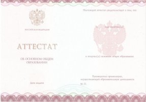 Аттестат за 9 класс 2013-2019 в 